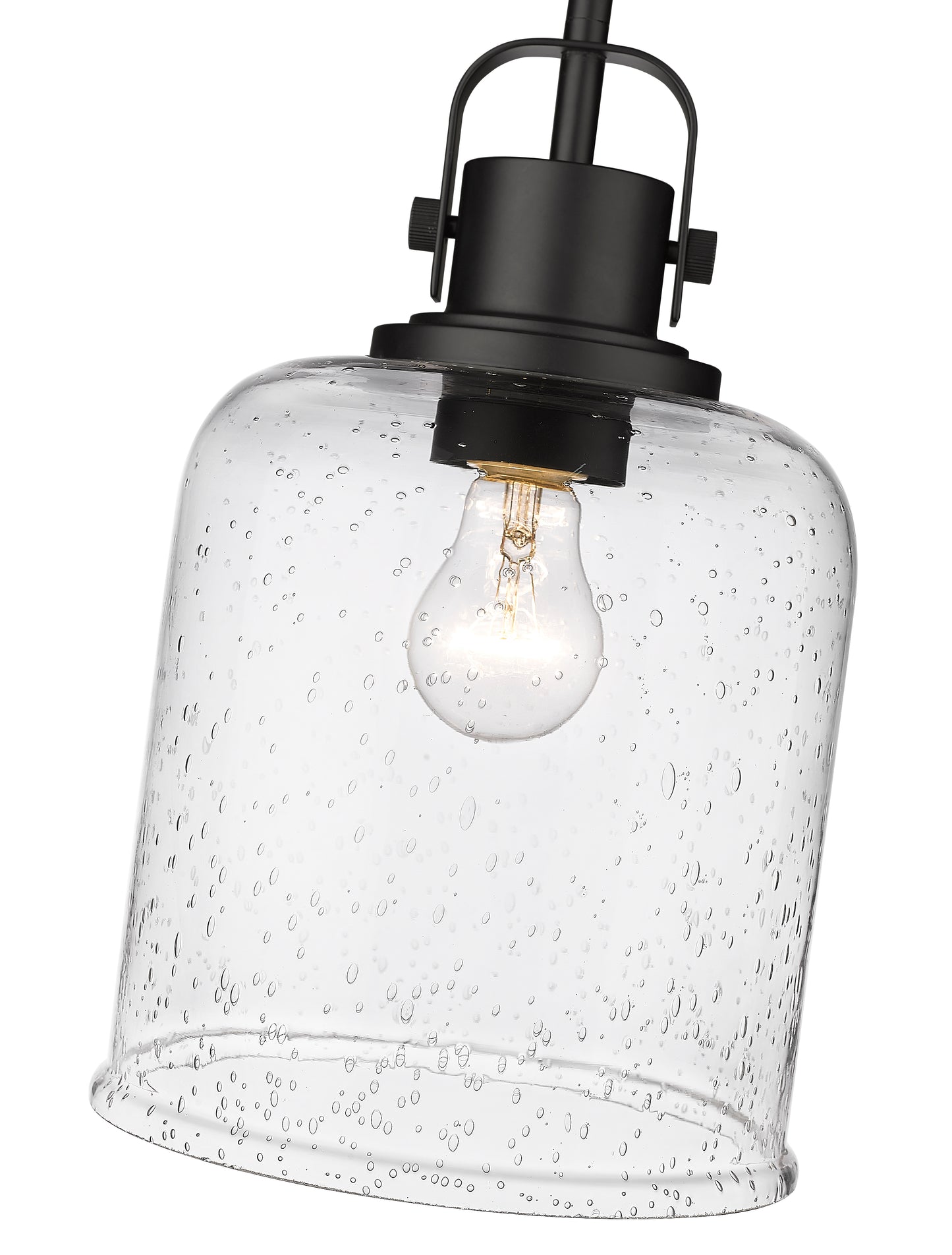 340P8-MB - Kinsley 1 Light 8" Pendant - Matte Black