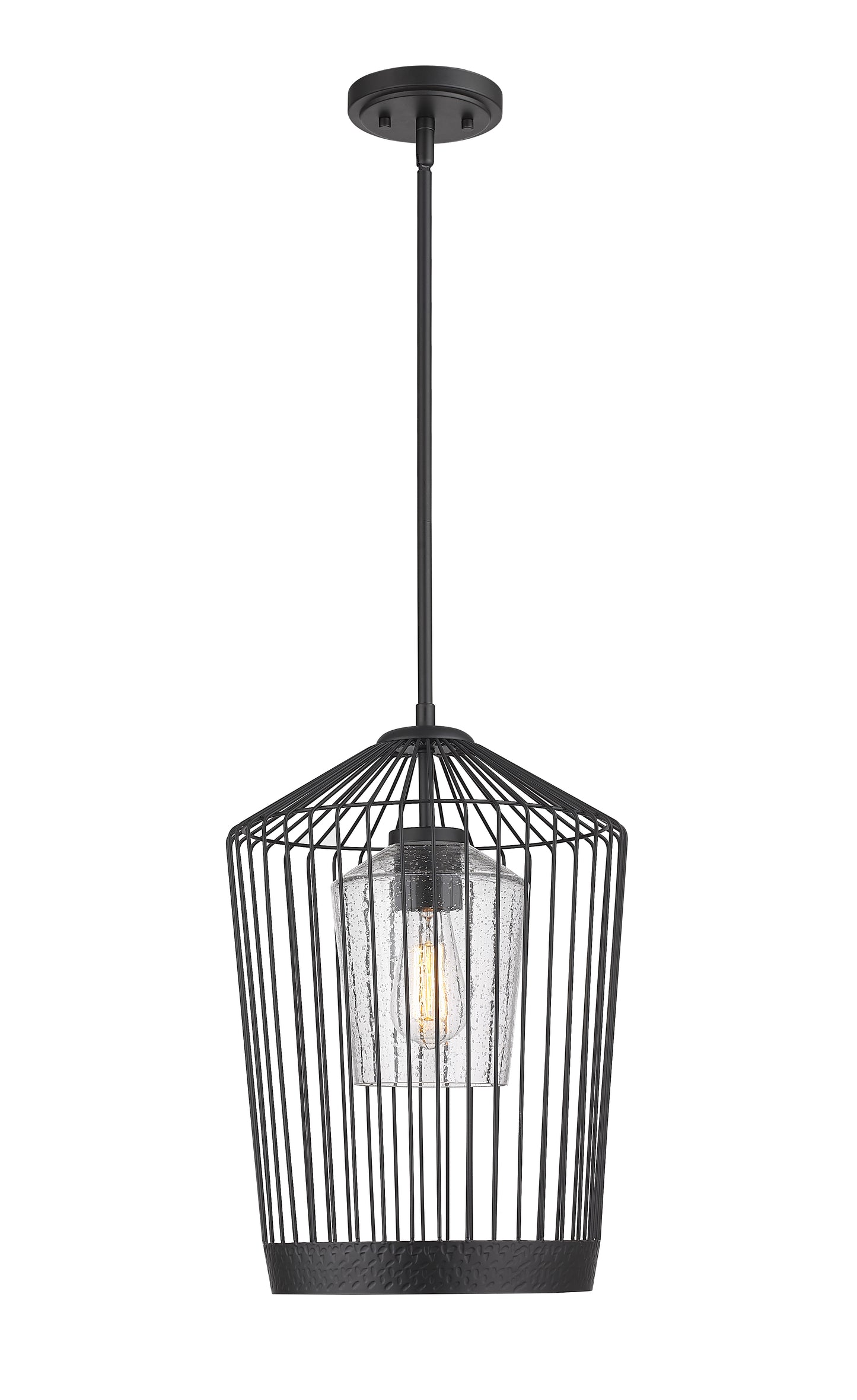 342P13-MB - Lido 1 Light 13" Pendant - Matte Black