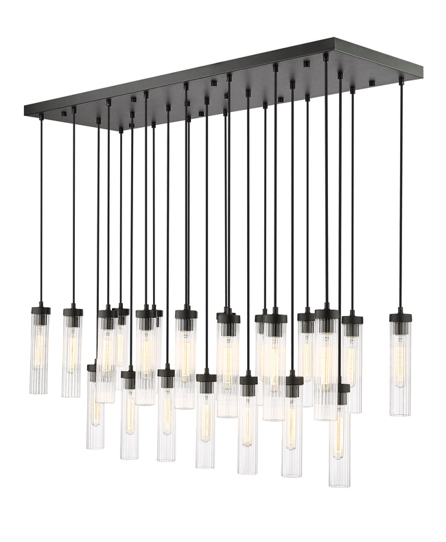 740P-23L-MB - Beau 23 Light Linear 54" Chandelier - Matte Black