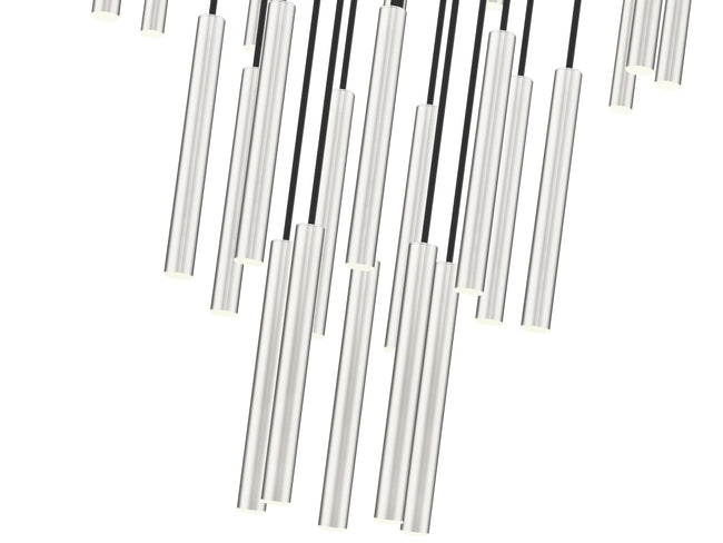 919MP12-27R-BN-LED - Forest 27 Light 36" Chandelier - Brushed Nickel