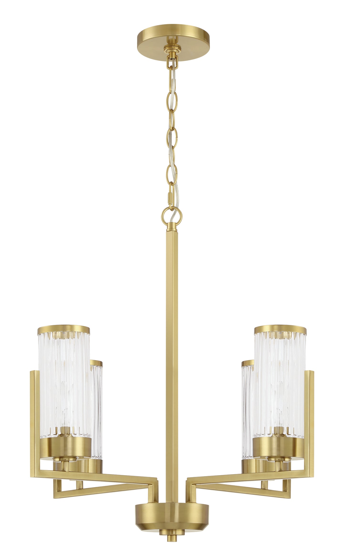60124-SB - Whittley 4 Light 24" Wide Chandelier - Satin Brass