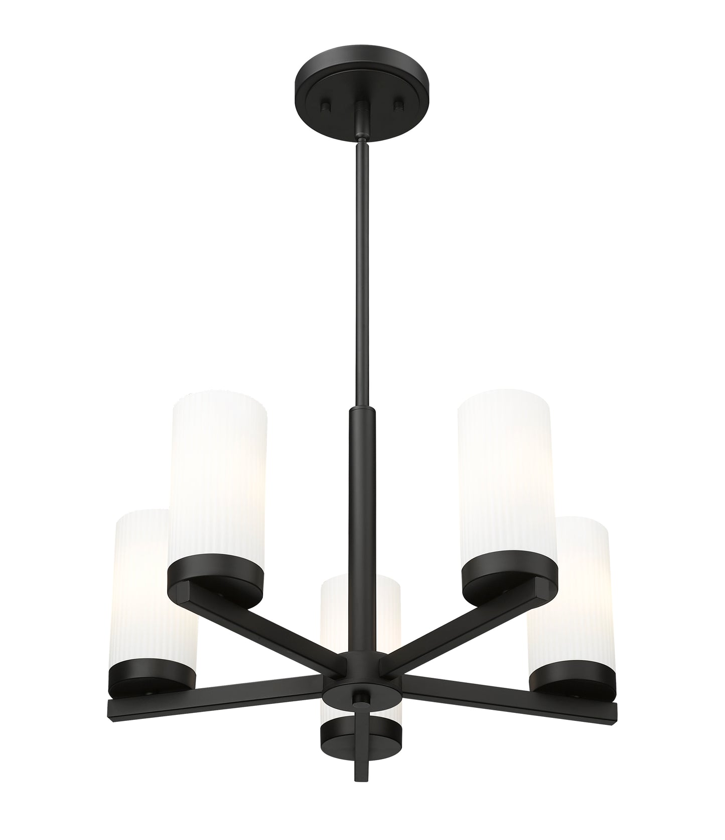 3044-5MB - Danica 5 Light 20" Chandelier - Matte Black