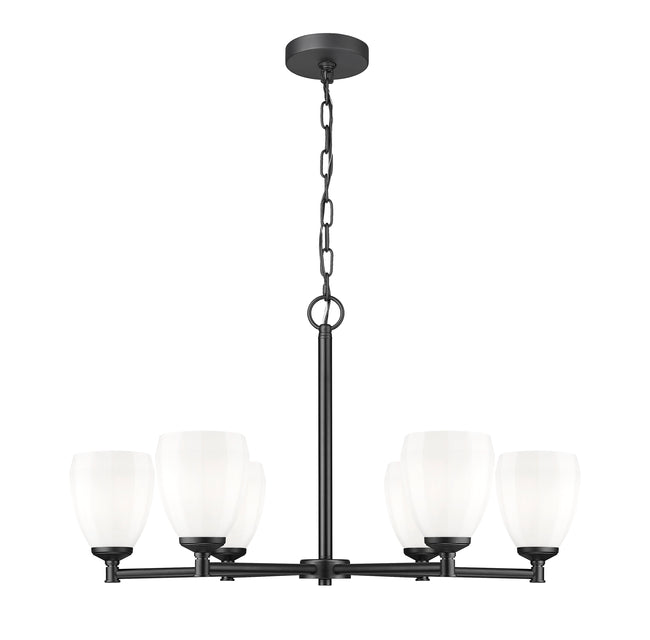 7004-6MB - Oren 6 Light 32" Chandelier - Matte Black