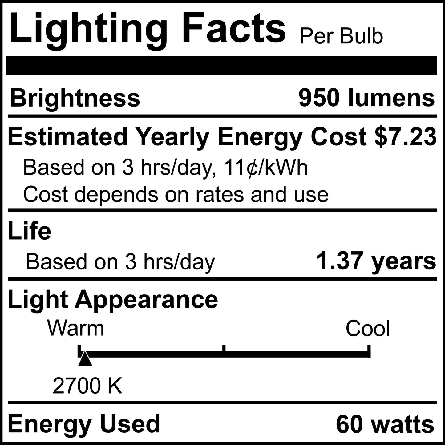 712351 - Dimmable Half Chrome G40 Incandescent Light Bulb - 100 Watt - 2700K - 4 Pack