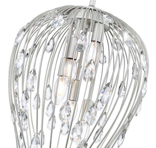 1957P15-BN - Gabriella 5 Light 15" Pendant - Brushed Nickel