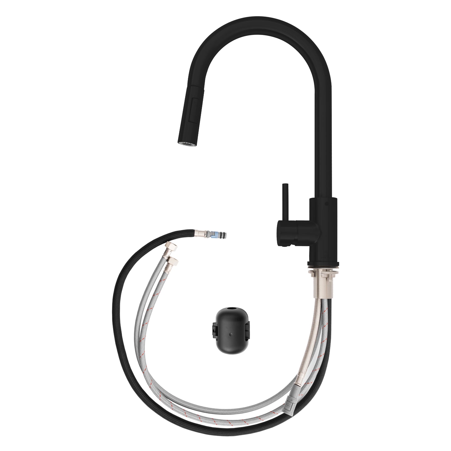 RBCN1-KF-MB - Rubicon Pull Down Single Handle Kitchen Faucet in Matte Black
