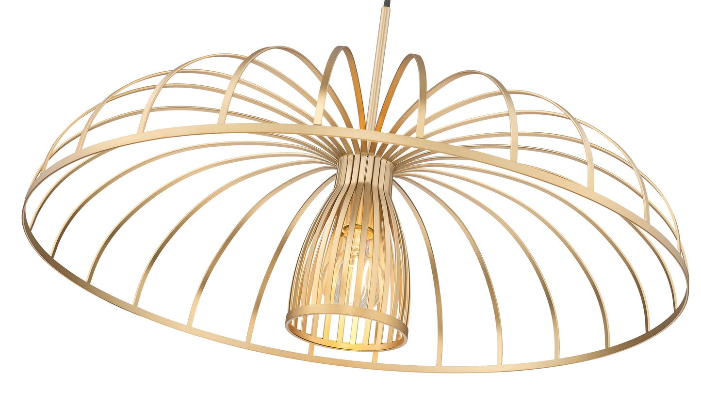 623P24-MGLD - Valencia 1 Light 24" Pendant - Modern Gold