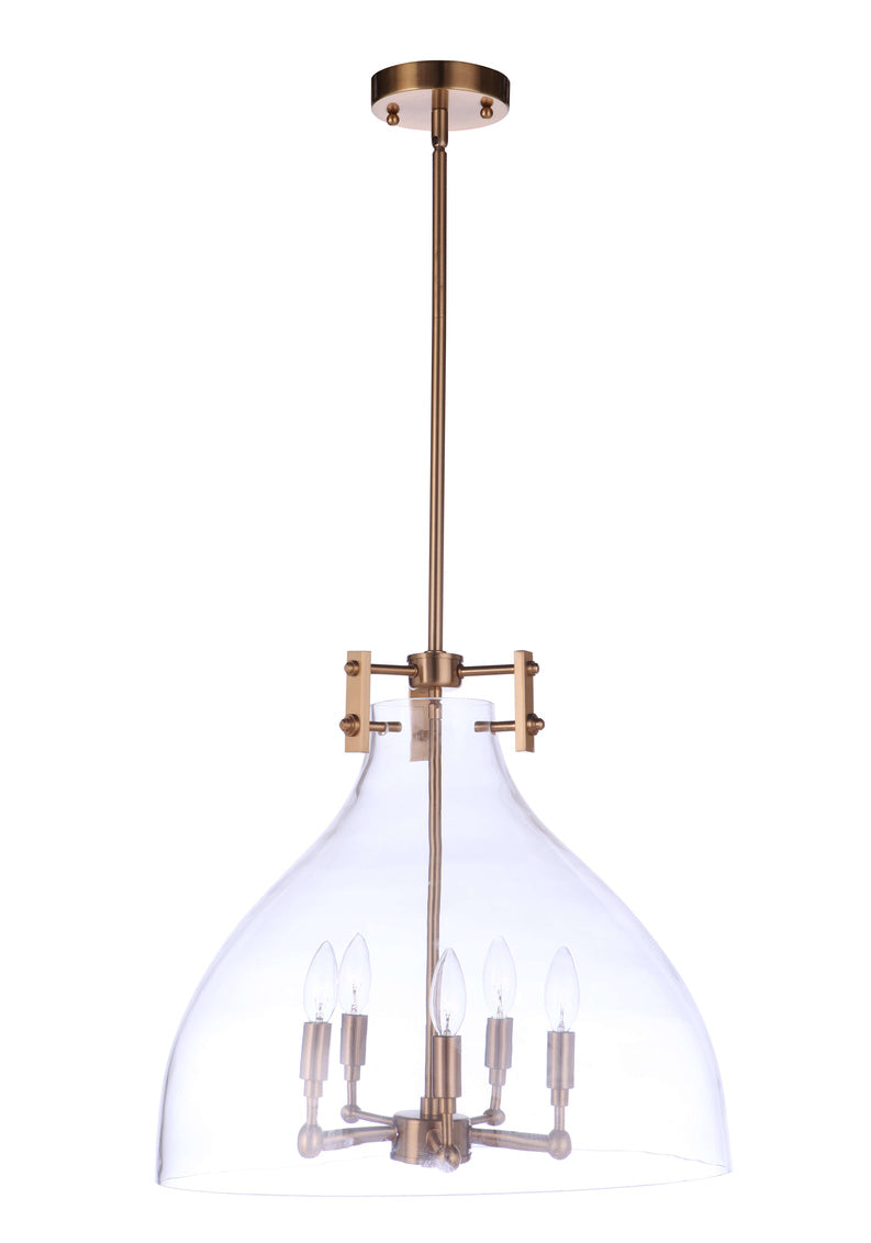 55895-SB - Chardonnay 5 Light 20" Wide Pendant - Satin Brass