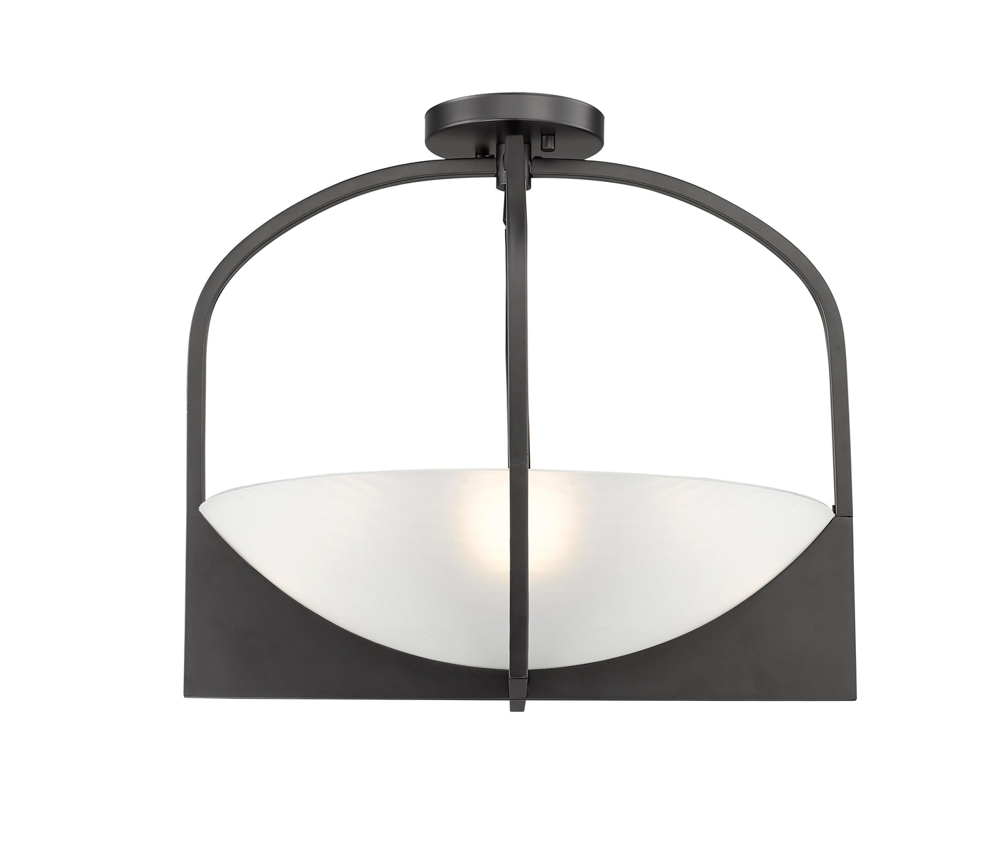 1947SFS-MB - Devon 4 Light Semi Flush 18" Mount - Matte Black