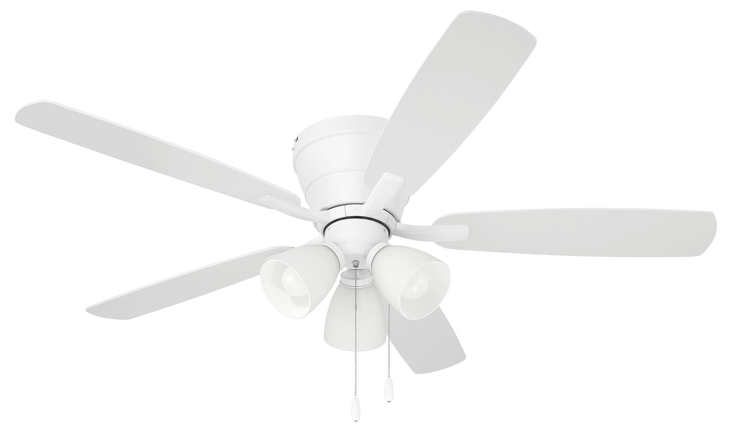 WHL52W5C3 - Wheeler 52 3-Light 52" 5 Blade Ceiling Fan with Light Kit - White