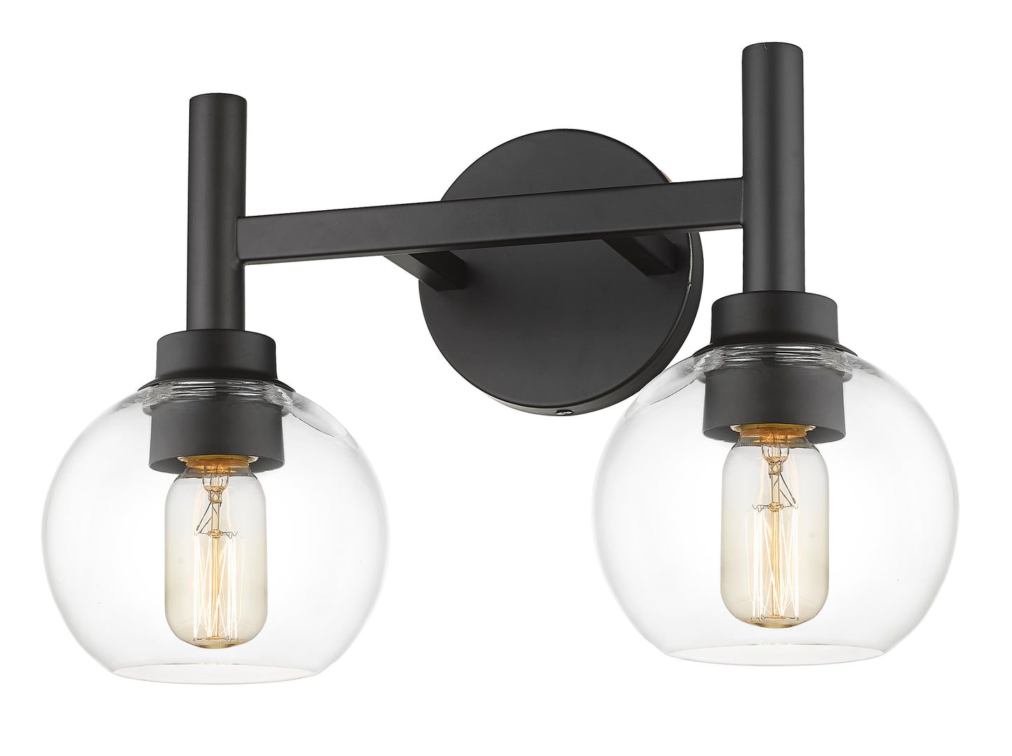 7502-2V-MB - Sutton 2 Light 16" Vanity - Matte Black