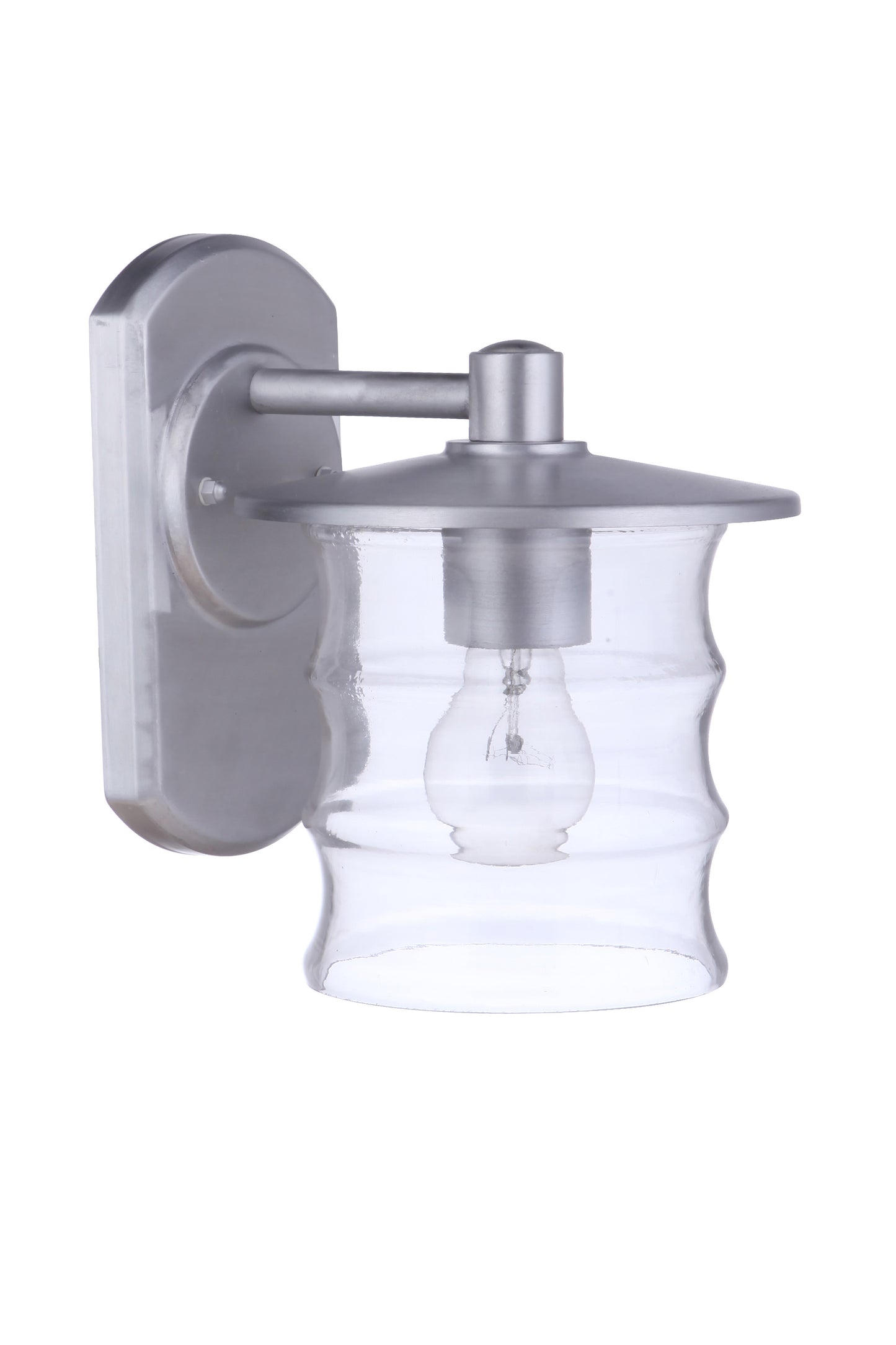 ZA3604-SA - Canon 1 Light 9.88" High Outdoor Wall Lantern - Satin Aluminum