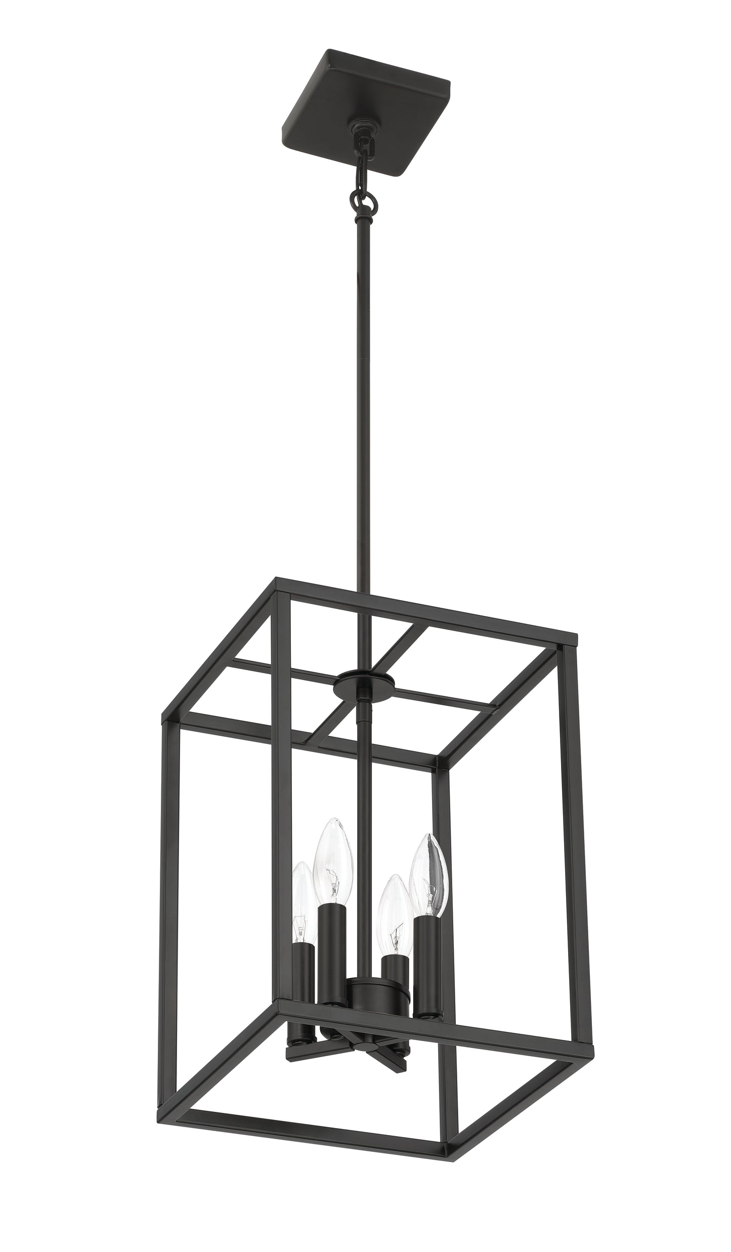 60634-FB - Signature Foyer 4 Light 10" Wide Foyer Light - Flat Black