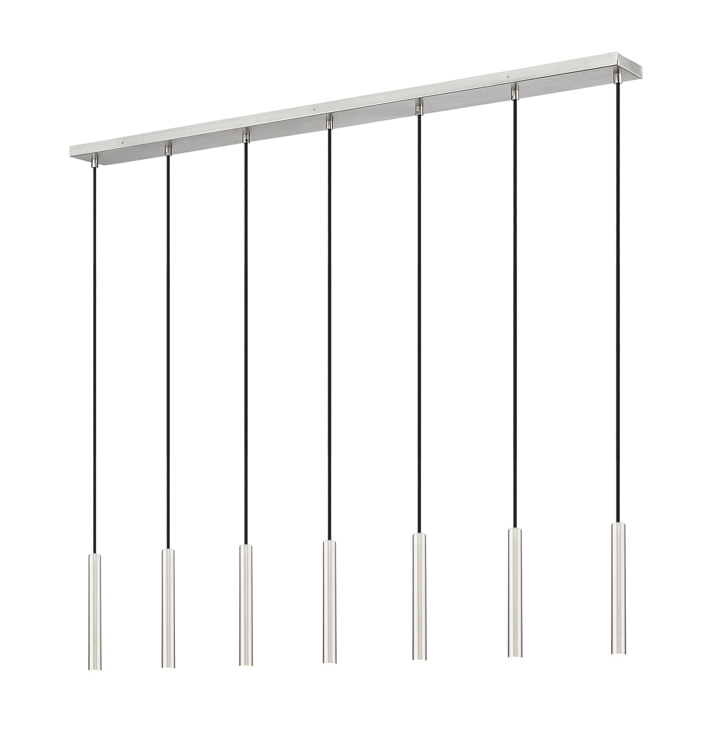 919MP12-7L-BN-LED - Forest 7 Light Linear 54" Chandelier - Brushed Nickel