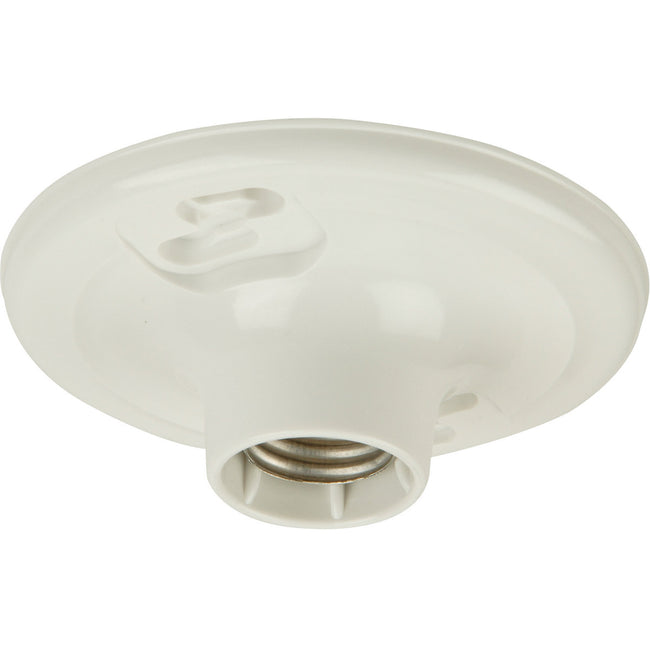 K212-P - Keyless Fixtures and Access. 1 Light 4" Wide Keyless Fixture - White