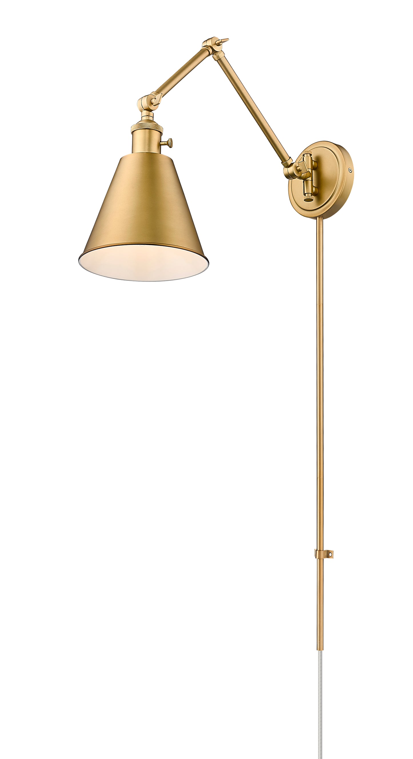 349S-RB - Gayson 1 Light Wall 8" Sconce - Rubbed Brass