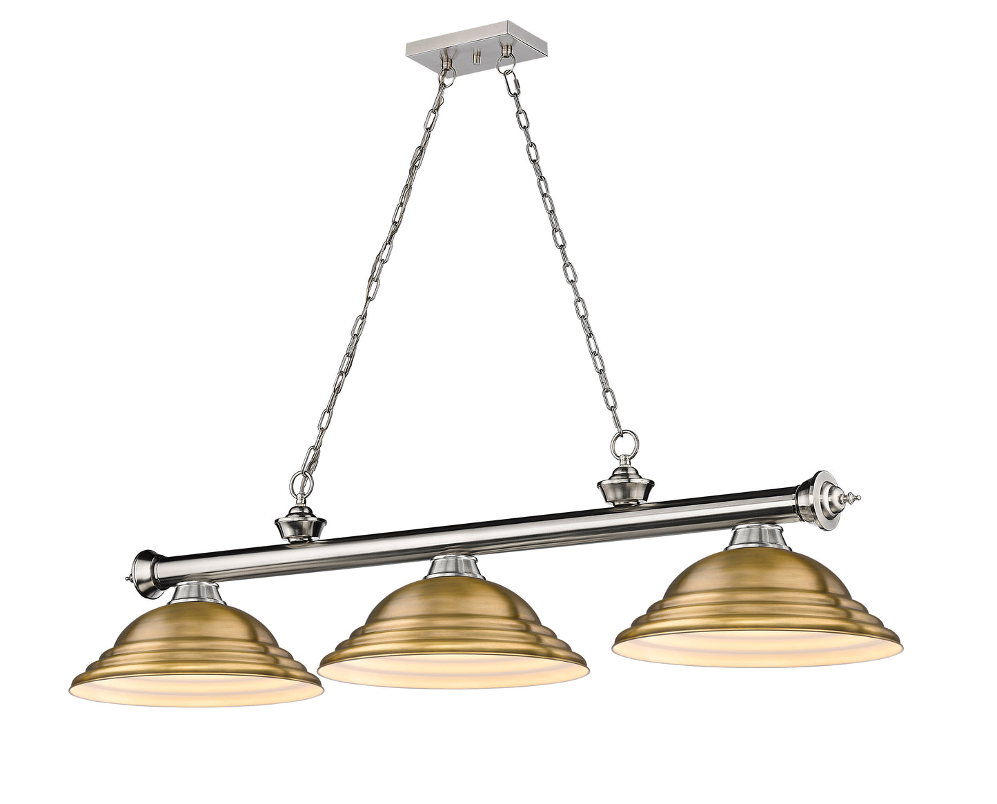 2306-3BN-SRB - Cordon 3 Light 58" Billiard - Brushed Nickel