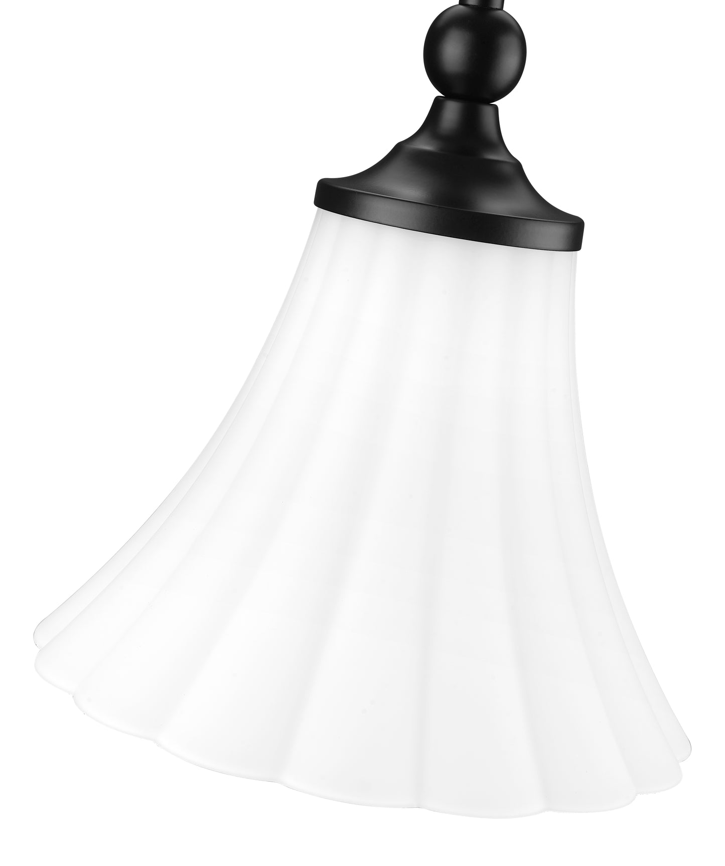 1958P8-MB - Fleur 1 Light 8" Pendant - Matte Black