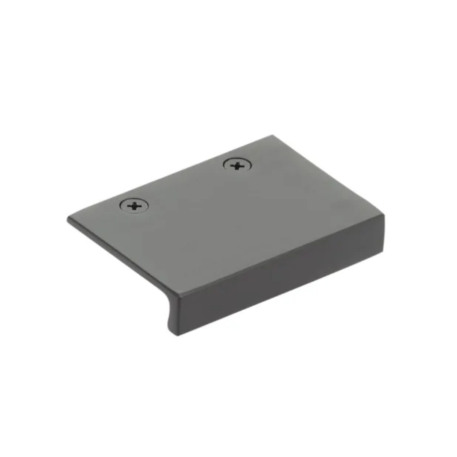 86664FB - Rustic Modern 1-1/2 " Center to Center Finger Cabinet Pull - Sandcast Bronze Collection - Medium Bronze