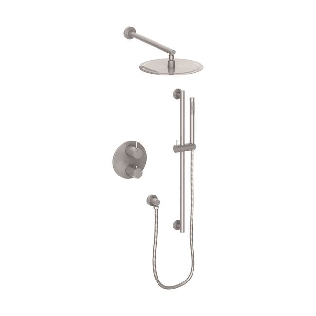 EMBY-SHS-T2-BN - Emerald Bay Thermostatic Shower System in Brushed Nickel