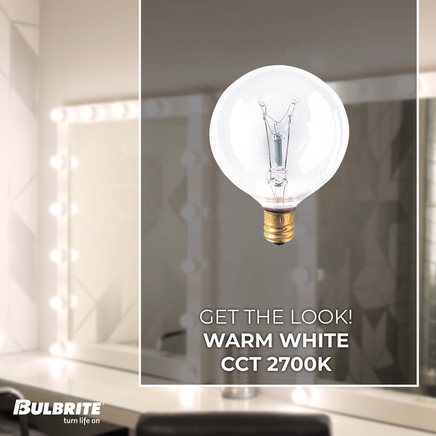 391115 - Dimmable Clear G16.5 Incandescent Candelabra Light Bulb - 15 Watt - 2700K - 25 Pack