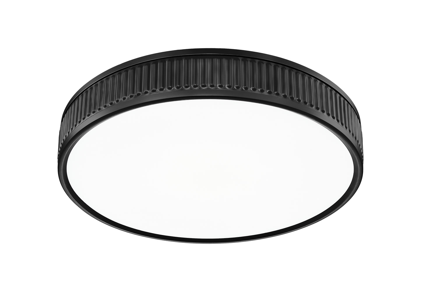 1013F16-MB-LED - Stari 1 Light Flush 17" Mount - Matte Black