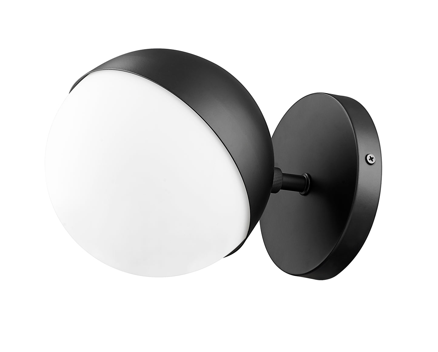 7517-1S-MB - Realm Sphere 1 Light Wall 6" Sconce - Matte Black