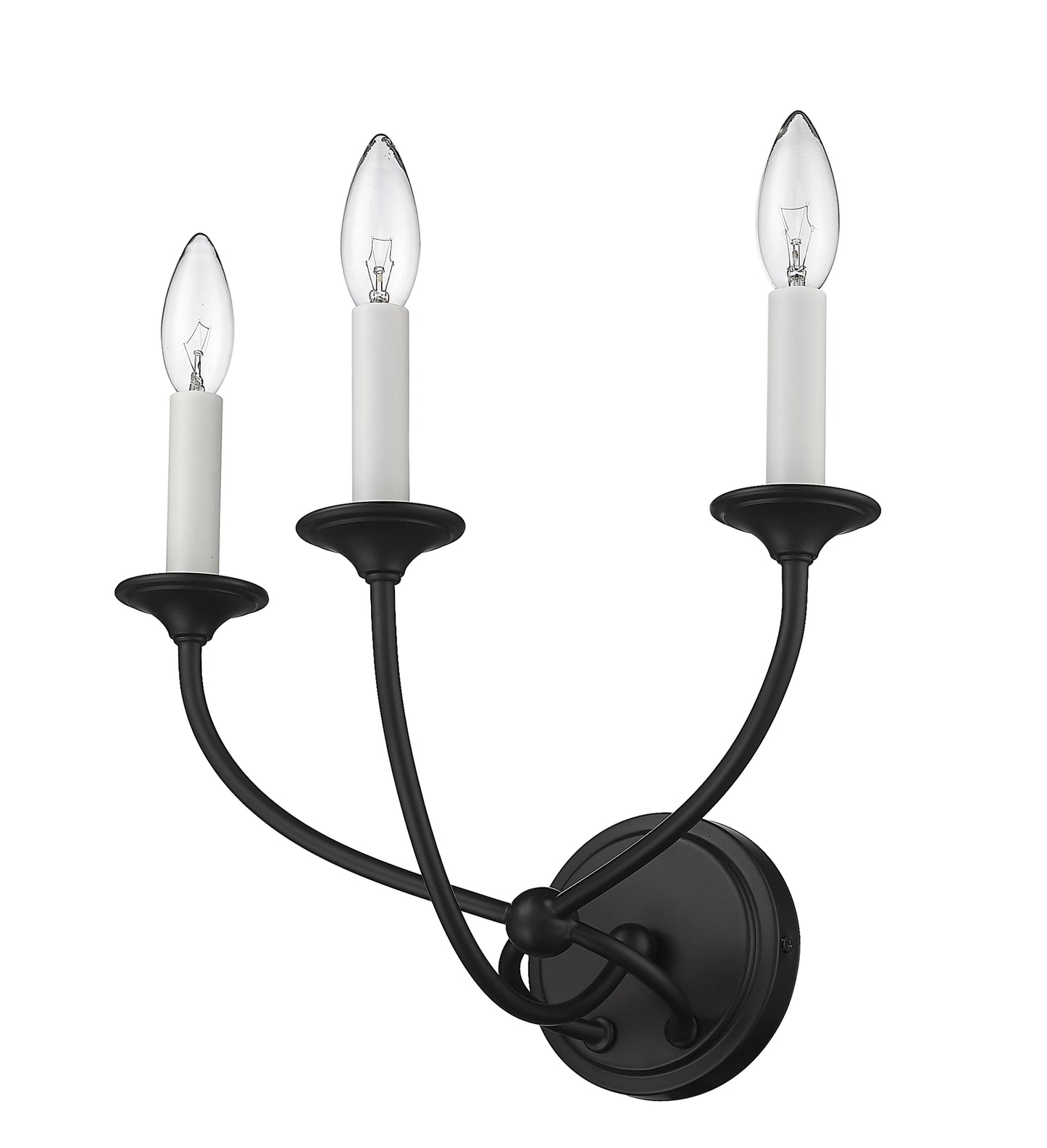 3500-3S-MB - Arabella 3 Light Wall 12" Sconce - Matte Black