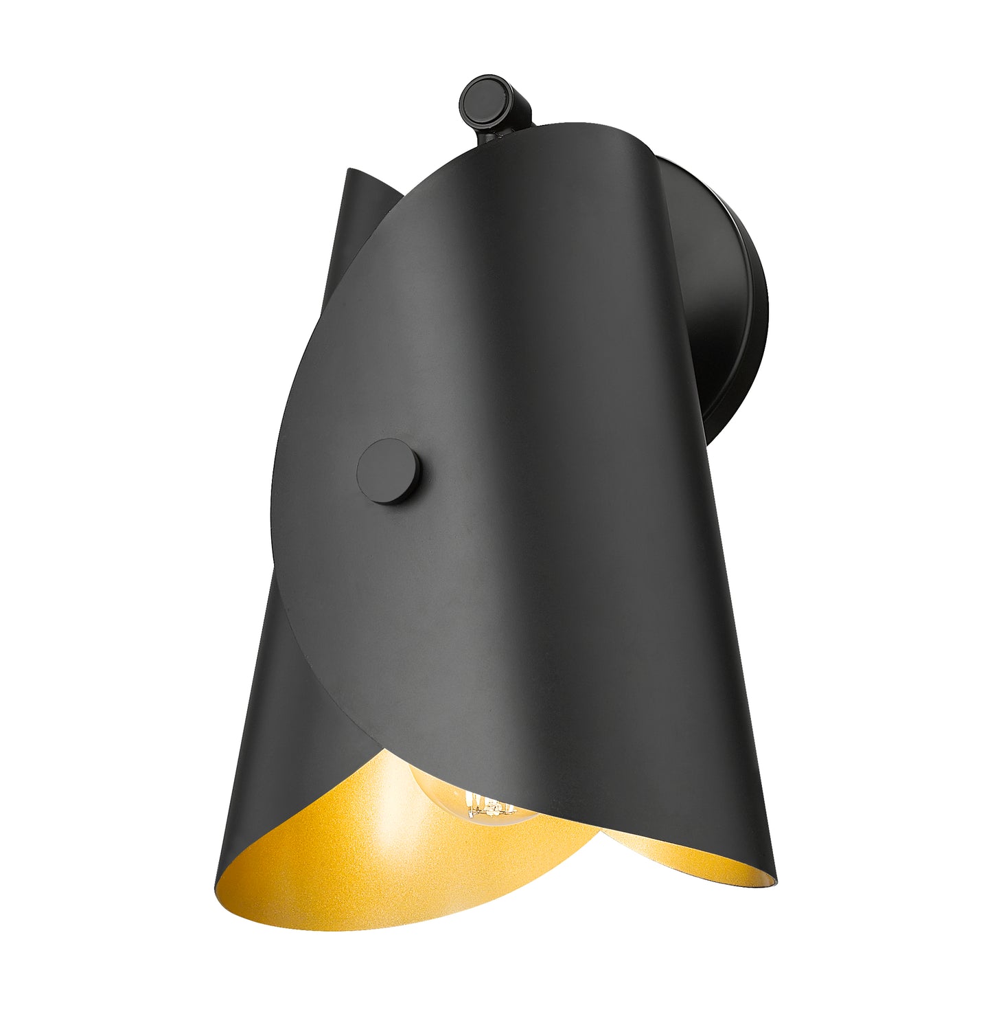 1951-1S-MB - Salone 1 Light Wall 12" Sconce - Matte Black
