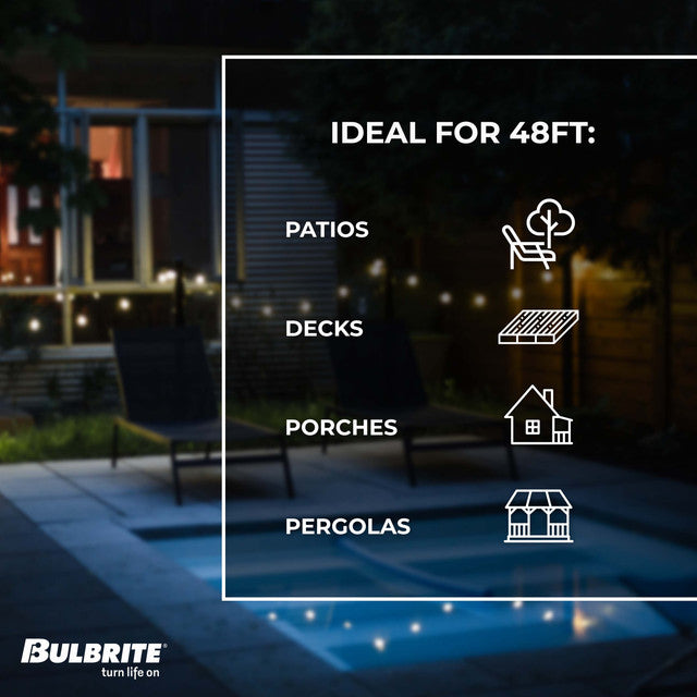 812482 - 15 Light 48' String Light with S14 Clear Light Bulb