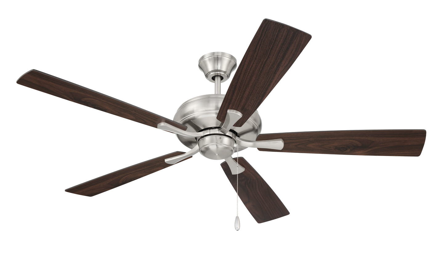ECF52BNK5-DWWLN - Eos 52" 5 Blade Ceiling Fan with Light Kit - Brushed Nickel