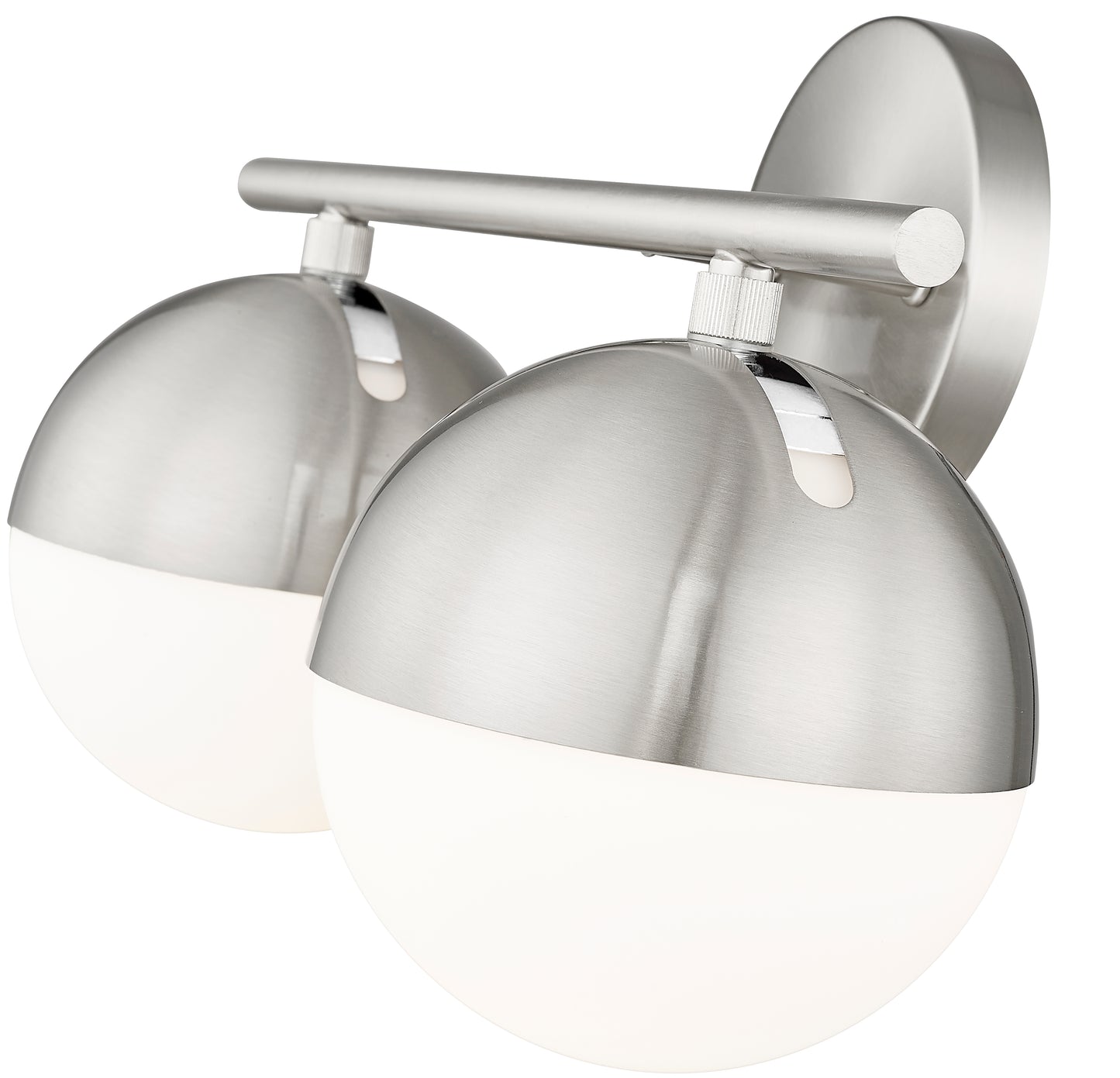 7517-2V-BN - Realm Sphere 2 Light 16" Vanity - Brushed Nickel