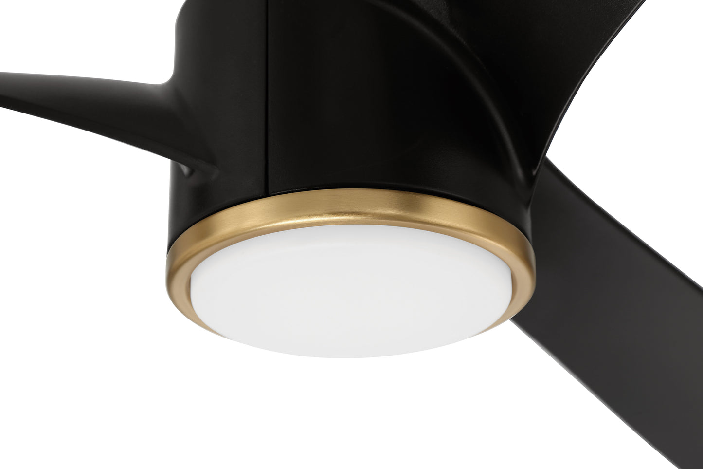 PHB60FBSB3-NWF - Phoebe 60" Indoor Ceiling Fan without Wifi 60" 3 Blade Ceiling Fan with Light Kit - Flat Black / Satin Brass