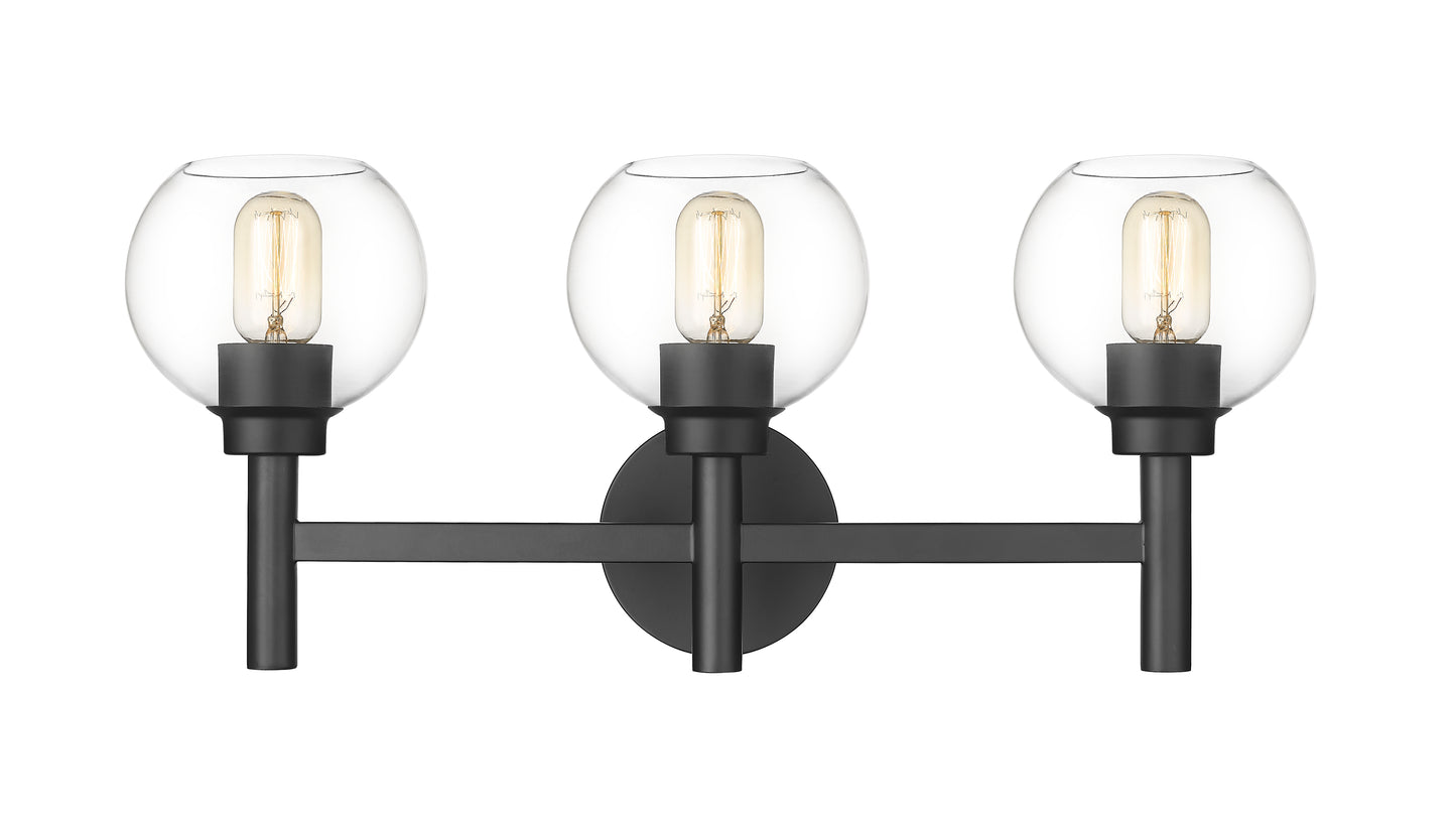7502-3V-MB - Sutton 3 Light 24" Vanity - Matte Black