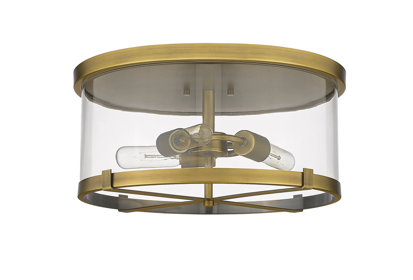 3032F-RB - Callista 3 Light Flush 16" Mount - Rubbed Brass