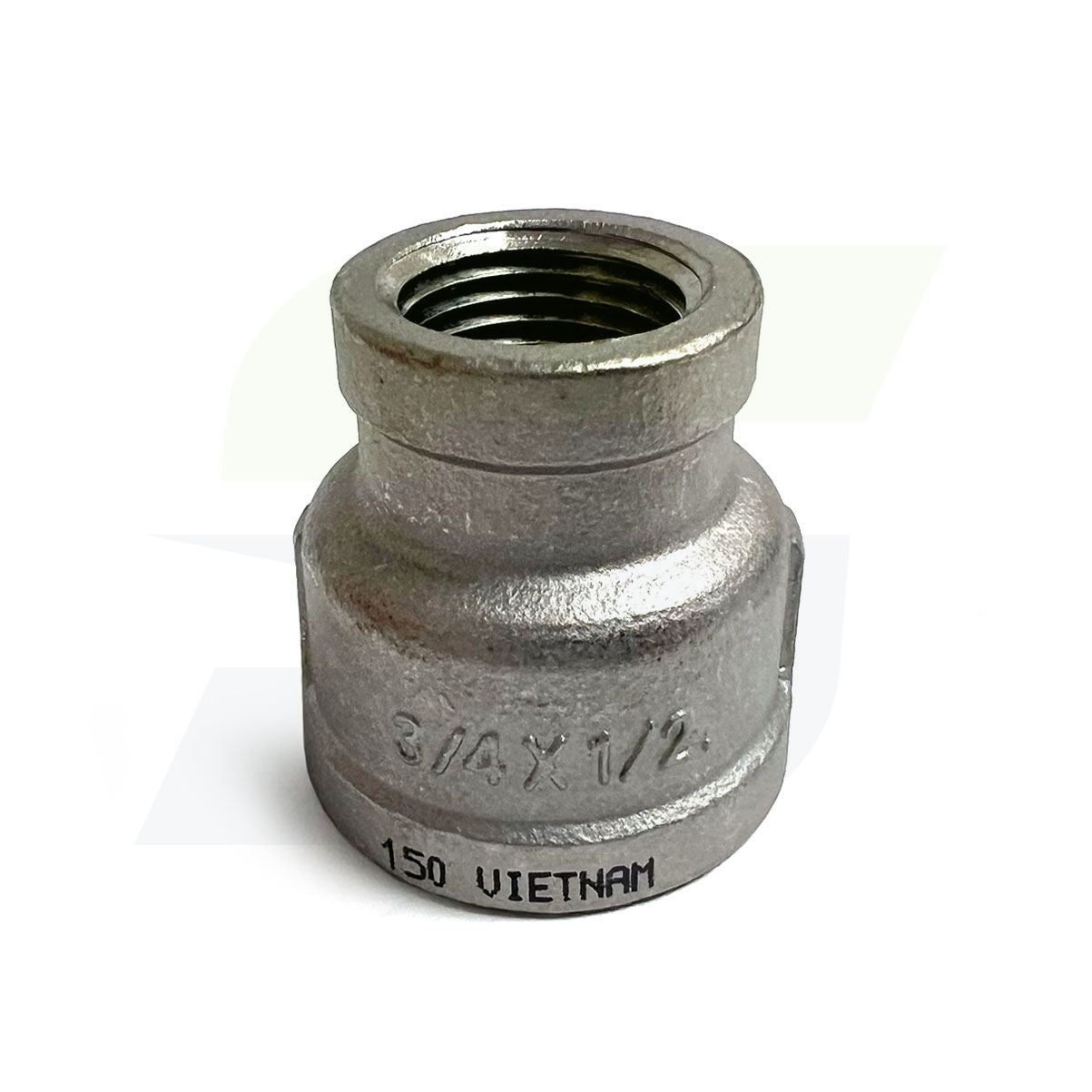 K412-1208 - 3/4" x 1/2" Threaded Reducing Coupling, 304 Stainless Steel