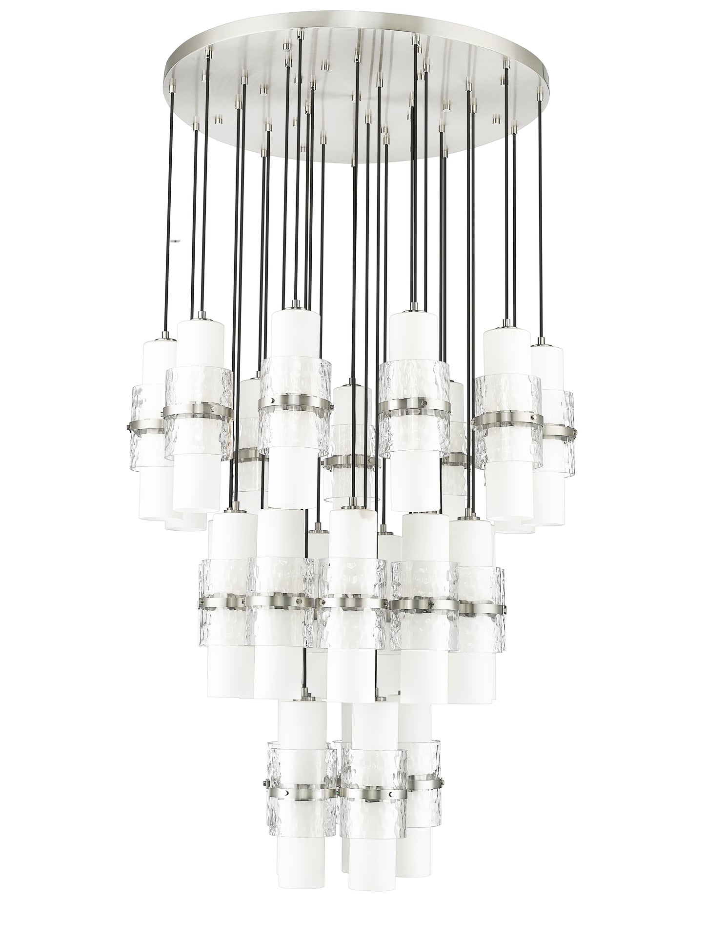 1946P-27R-BN - Cayden 27 Light 36" Chandelier - Brushed Nickel
