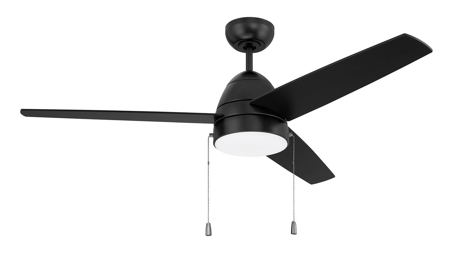 CZY52FB3 - Cozy 52" 3-Blade Ceiling Fan 52" 3 Blade Ceiling Fan with Light Kit - Flat Black