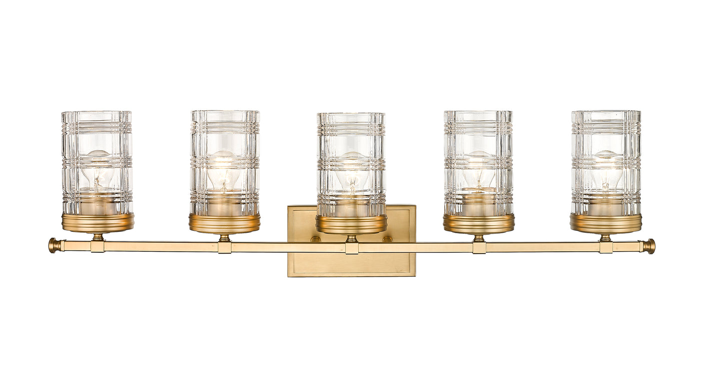 344-5V-HG - Archer 5 Light 38" Vanity - Heirloom Gold