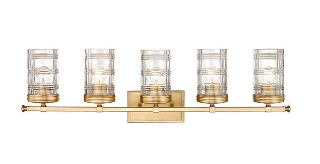 344-5V-HG - Archer 5 Light 38" Vanity - Heirloom Gold