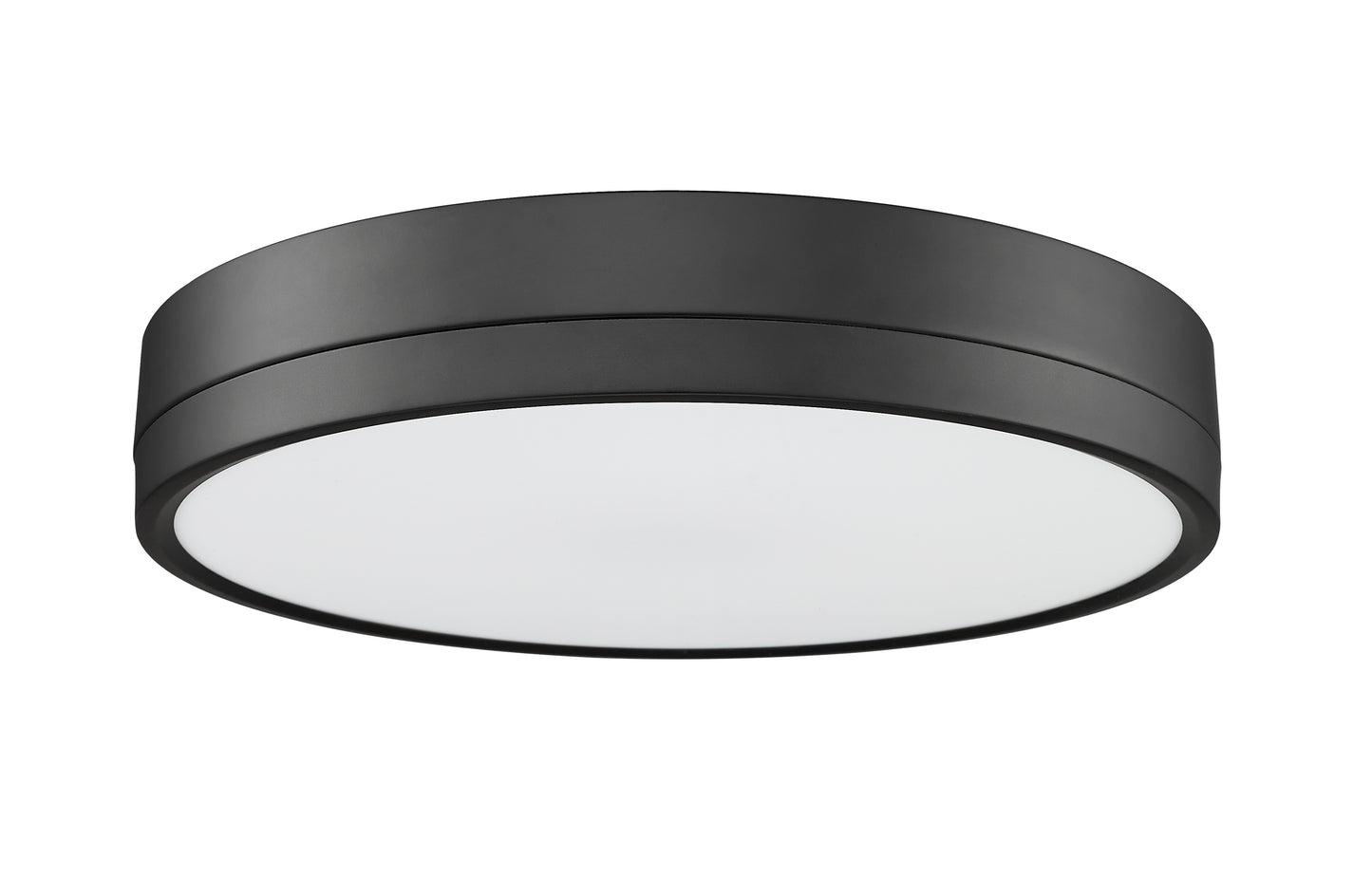 1006F16-MB-LED - Algar 1 Light Flush 16" Mount - Matte Black