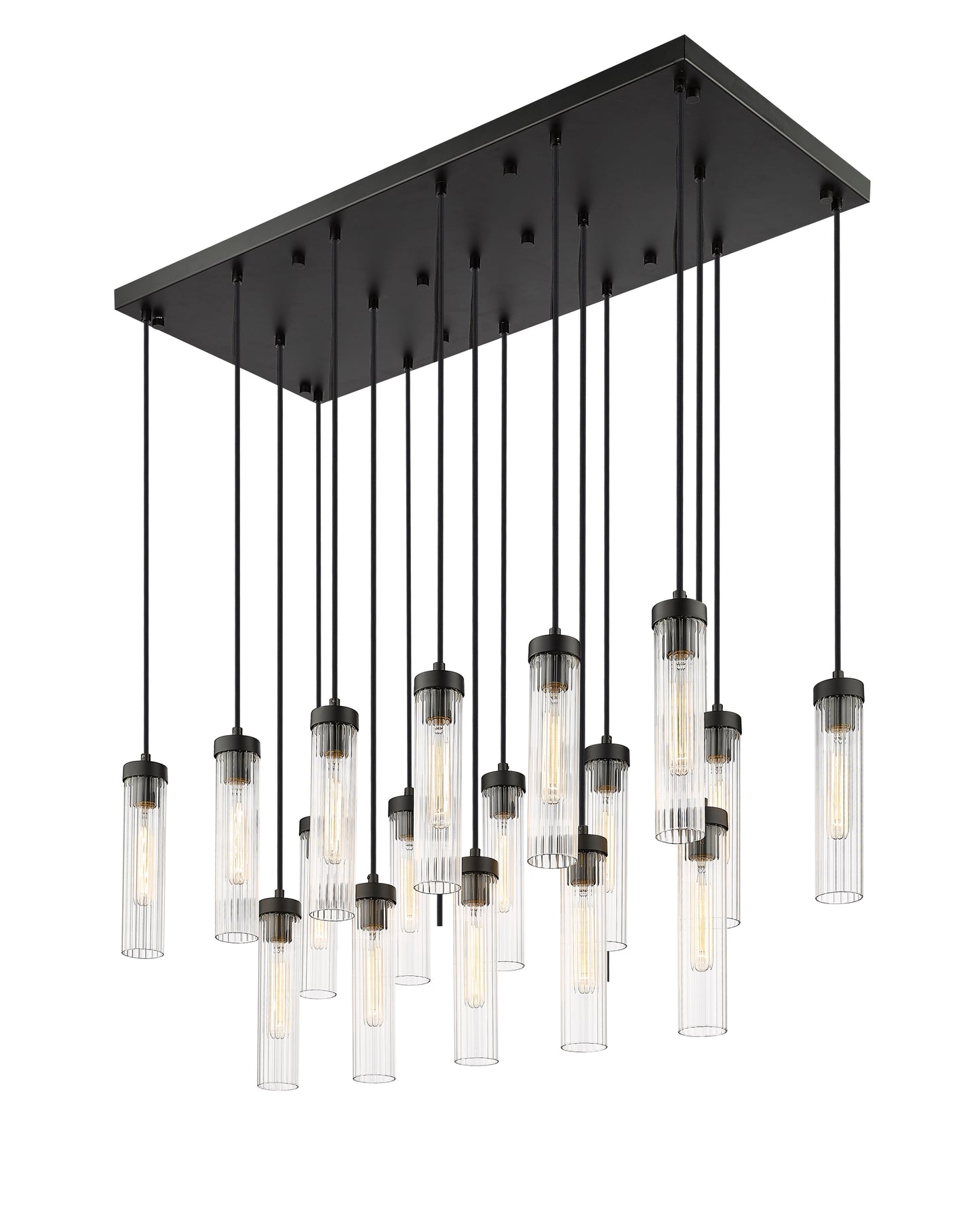 740P-17L-MB - Beau 17 Light Linear 42" Chandelier - Matte Black