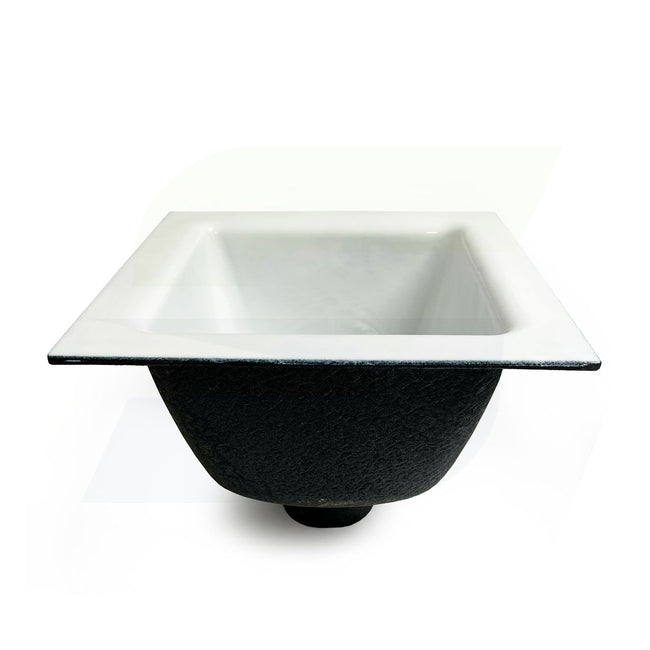 FD2375-NH2 - 12" x 12" Porcelain Enameled 6" Cast Iron Floor Sink - 2" No-Hub Connection