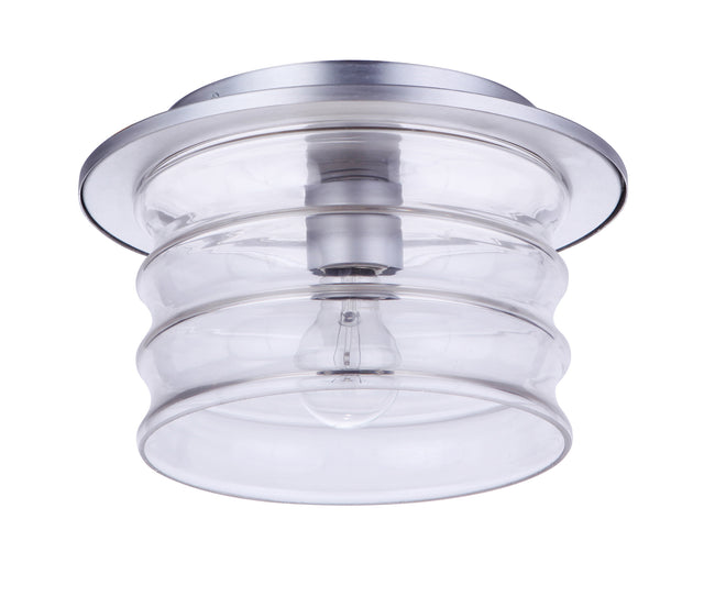 ZA3637-SA - Canon 1 Light 11.38" Wide Flush Mount - Satin Aluminum
