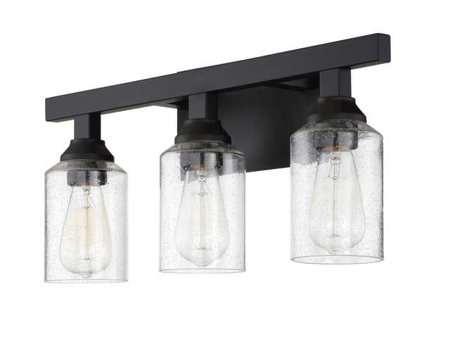 53103-FB - Chicago 3 Light 22" Wide Vanity Light - Flat Black