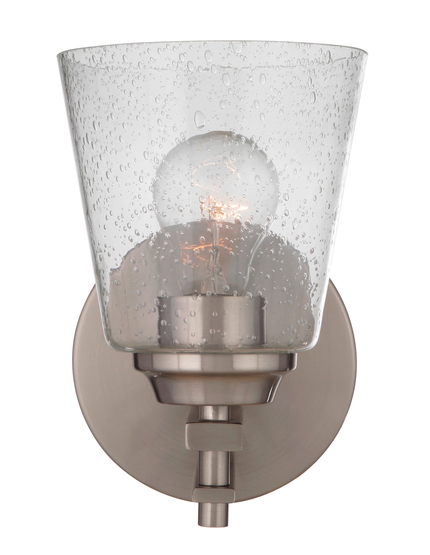 19606BNK1 - Drake 1 Light 8.5" High Wall Sconce - Brushed Nickel