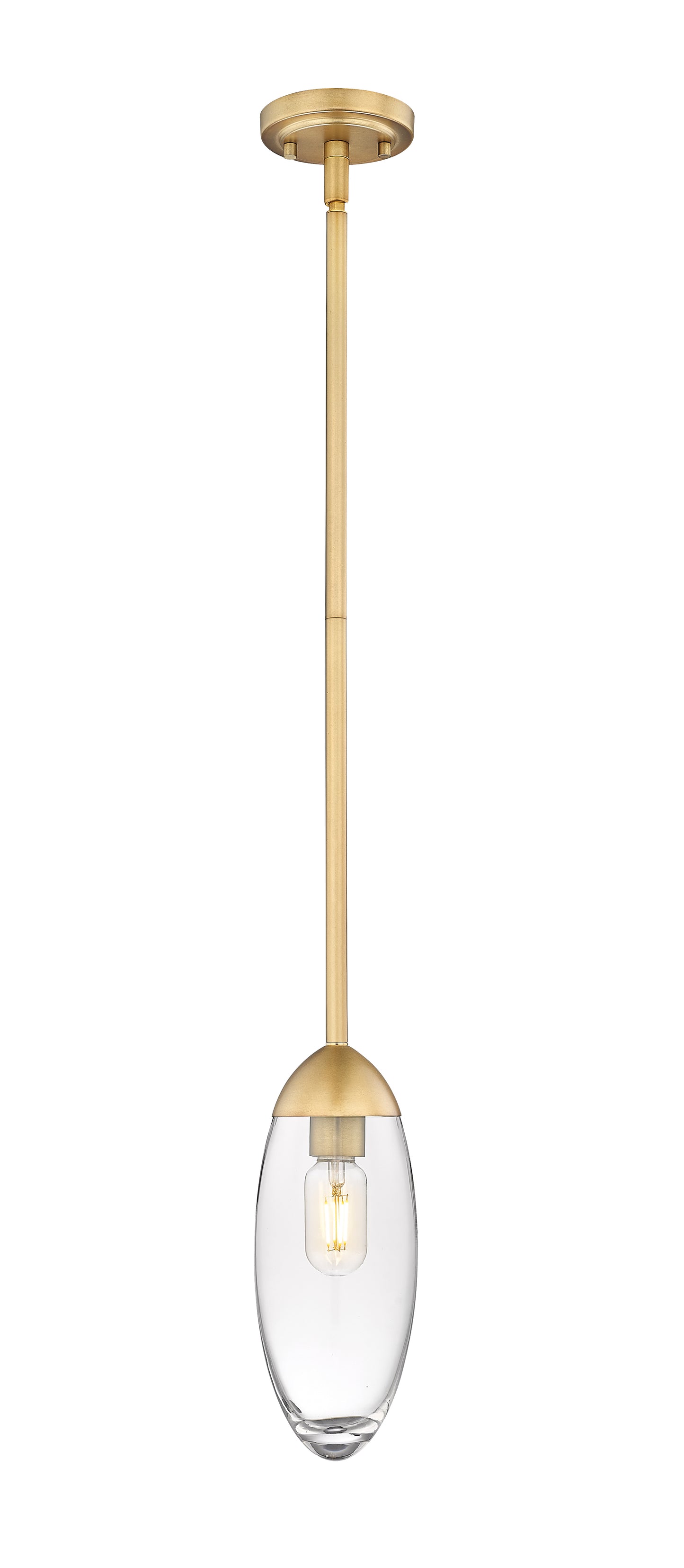 651P-ROD-RB - Arden 1 Light 4" Pendant - Rubbed Brass