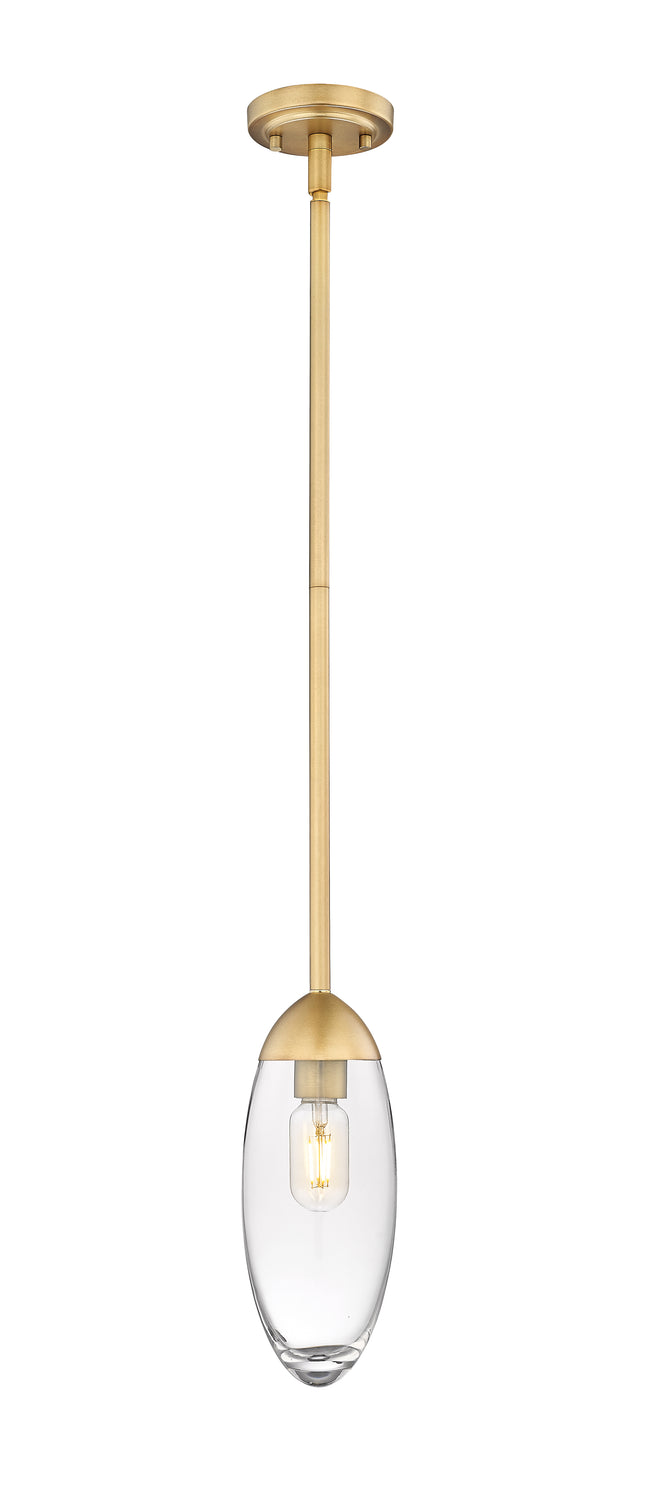 651P-ROD-RB - Arden 1 Light 4" Pendant - Rubbed Brass