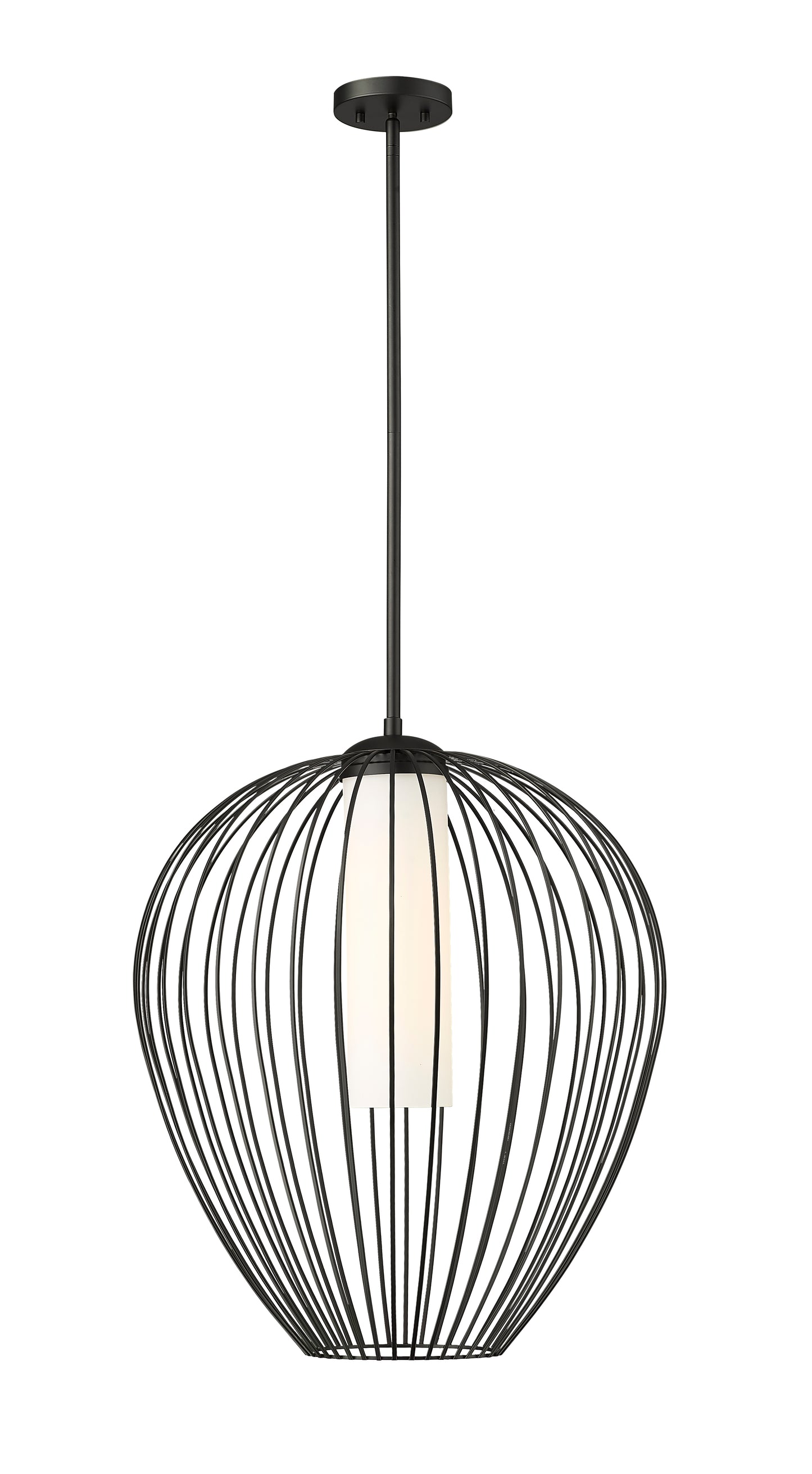 7507-22MB - Savanti 1 Light 22" Pendant - Matte Black