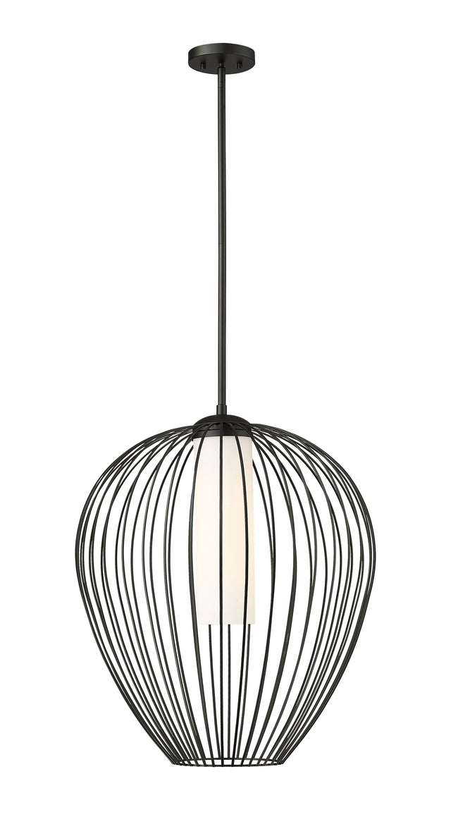 7507-22MB - Savanti 1 Light 22" Pendant - Matte Black